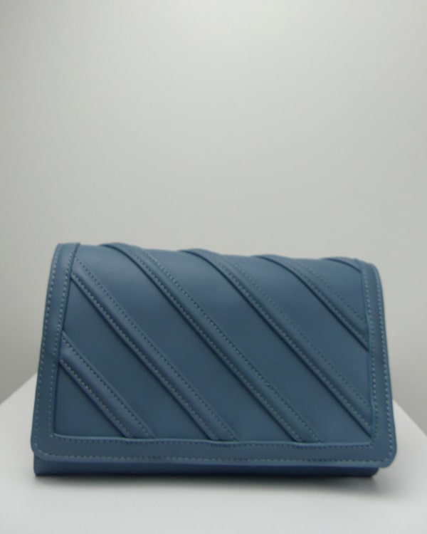 Pochette uni bleu