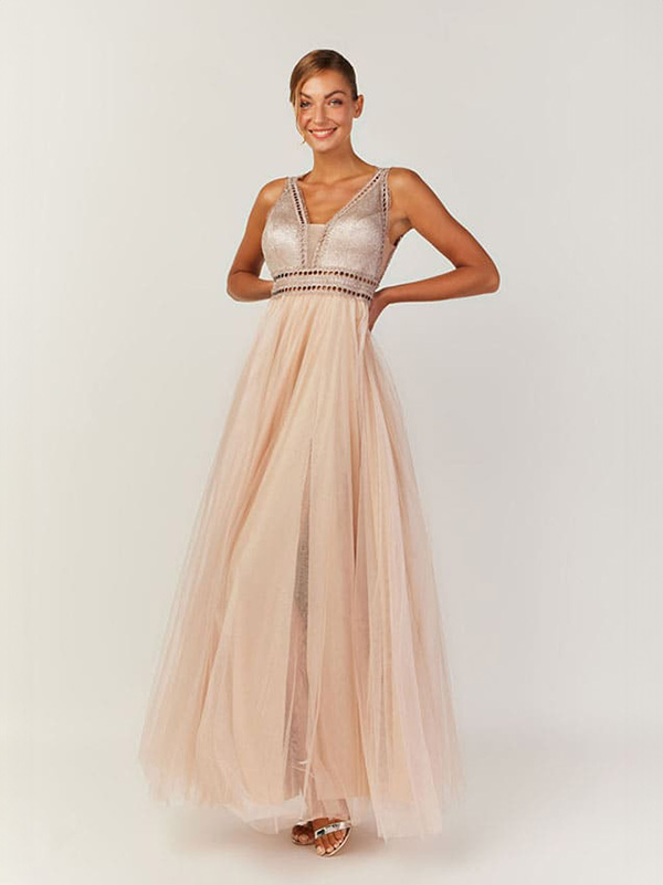 Photo robe de cocktail pailleté tulle