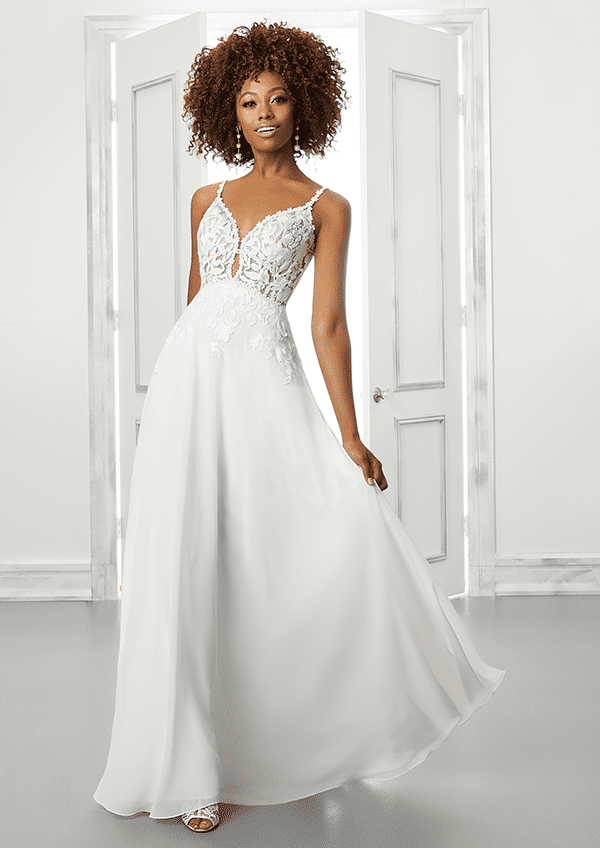 Robe de mariage bohème bustier transparent